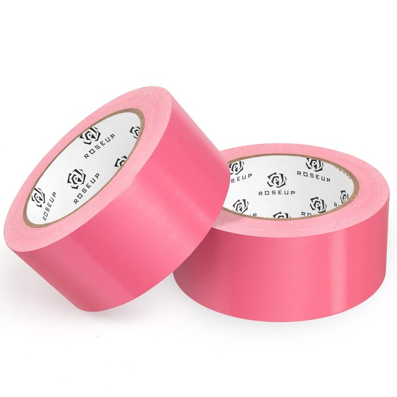 ROSEUP 2 Pack Duct Tape Heavy Duty,7.5 Mil Thickness,2 Inches x 30 Yards,Flexible,No Residue,Waterproof and Tear by Hand,Multi-Use for Indoor & Outdoor, Pink - Image 3
